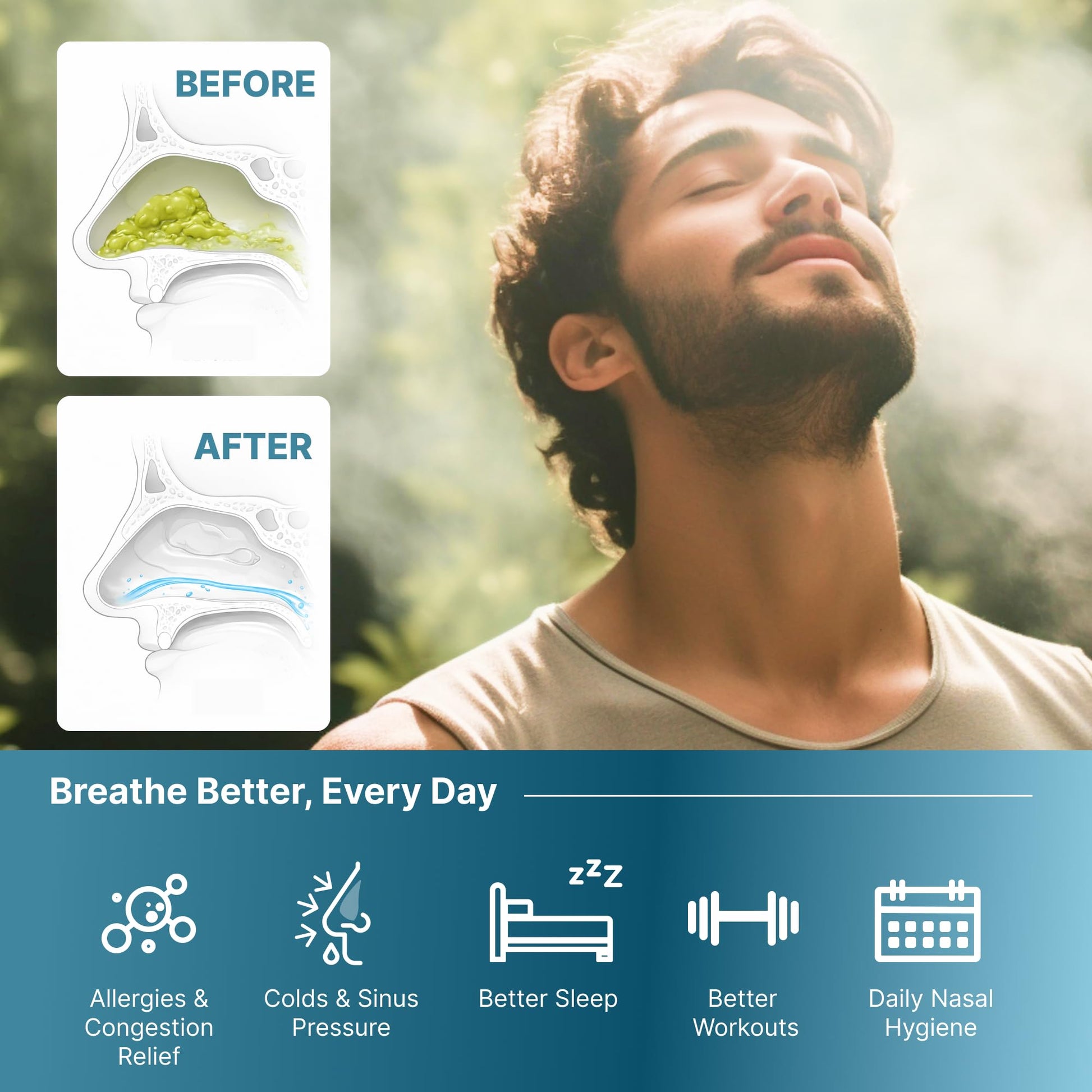 Side profile of NasalFresh MD sinus relief system