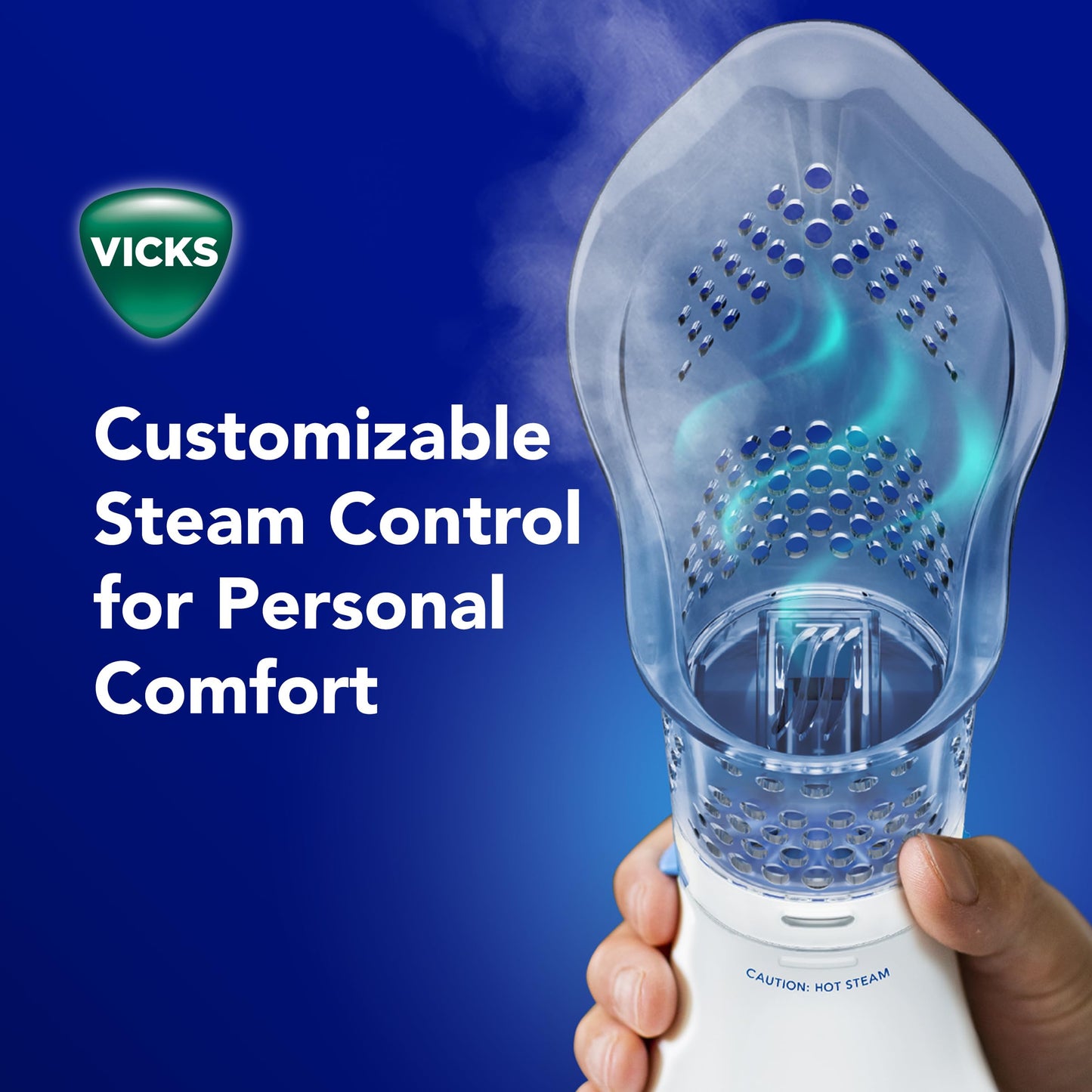 Vicks sinus inhaler with water reservoir open for filling