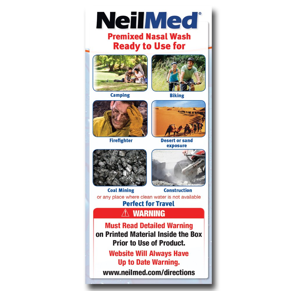 Side profile of NeilMed SinuFlo Ready Rinse 8 fluid ounce bottle
