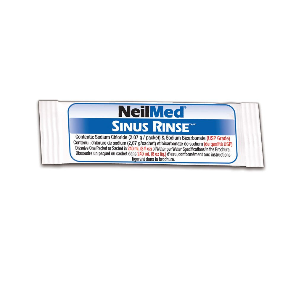Educational material and bottle included in NeilMed SinuFlo kit