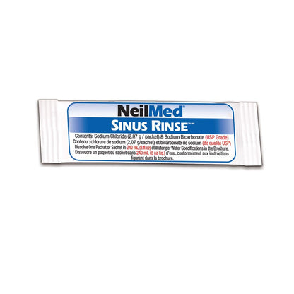 Educational material and bottle included in NeilMed SinuFlo kit