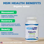 Kala Health MSMPure dietary supplement bottle back label view