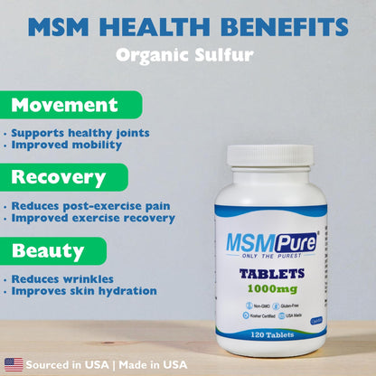Kala Health organic sulfur dietary supplement tablets for flexibility and mobility