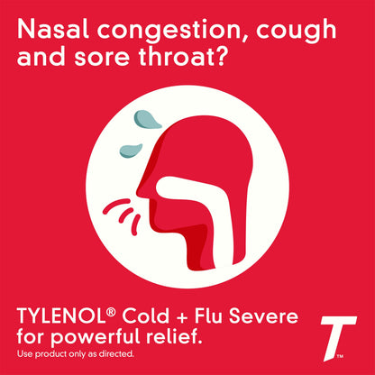 Tylenol Cold and Flu Severe packaging showing 24 count and day night labels