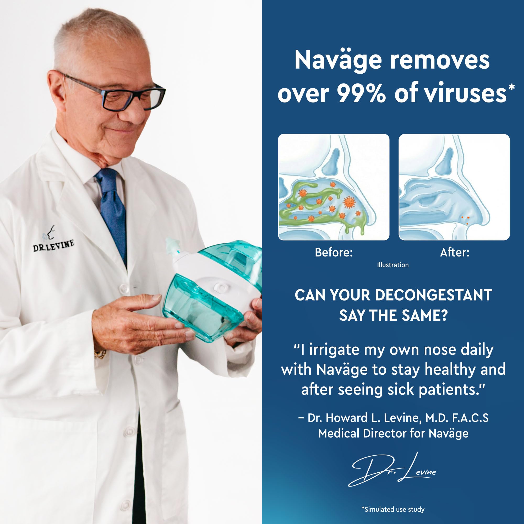 Navage nasal care system with SaltPod capsule inserted
