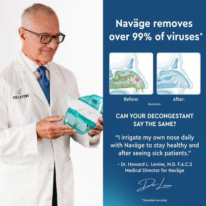 Navage nasal care system with SaltPod capsule inserted