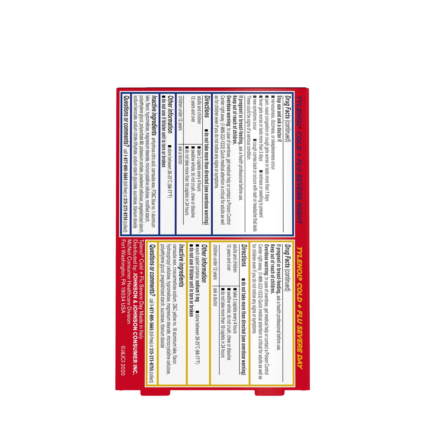 Tylenol Cold and Flu Severe medicine box for health and personal care