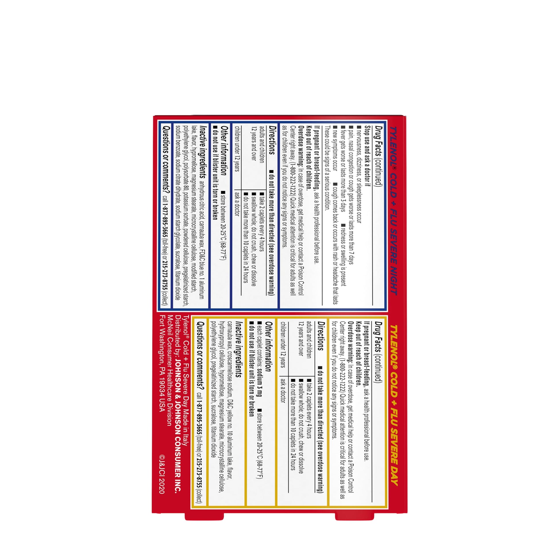 Tylenol Cold and Flu Severe medicine box for health and personal care