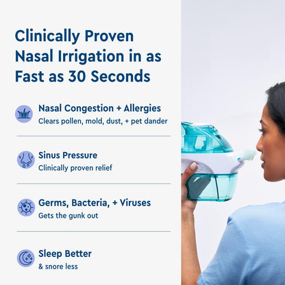 Navage nasal rinse kit components including device and pods