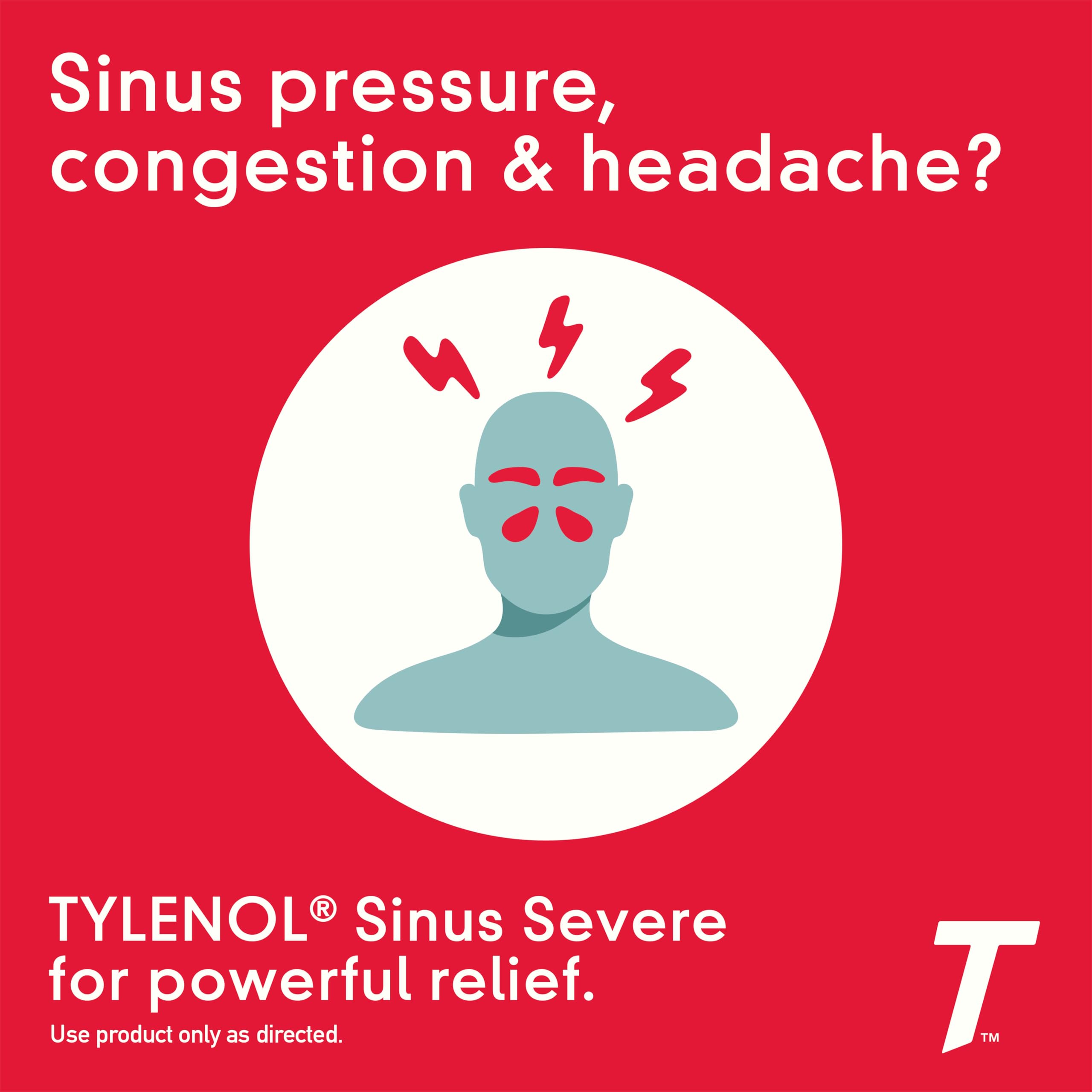 Side view of Tylenol Sinus and Headache packaging showing active ingredients.