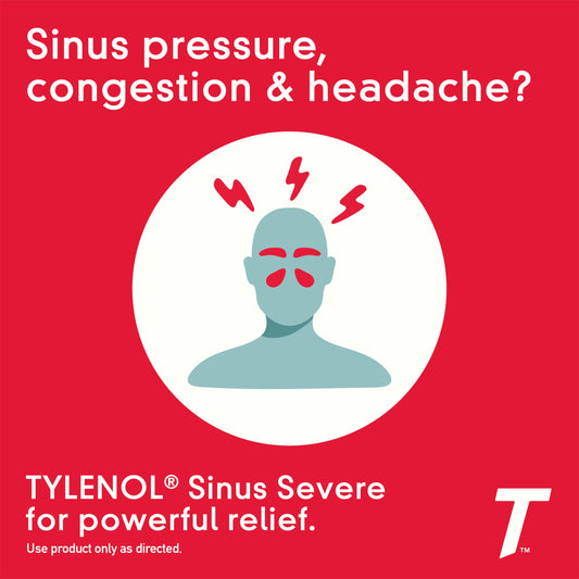 Side view of Tylenol Sinus and Headache packaging showing active ingredients.