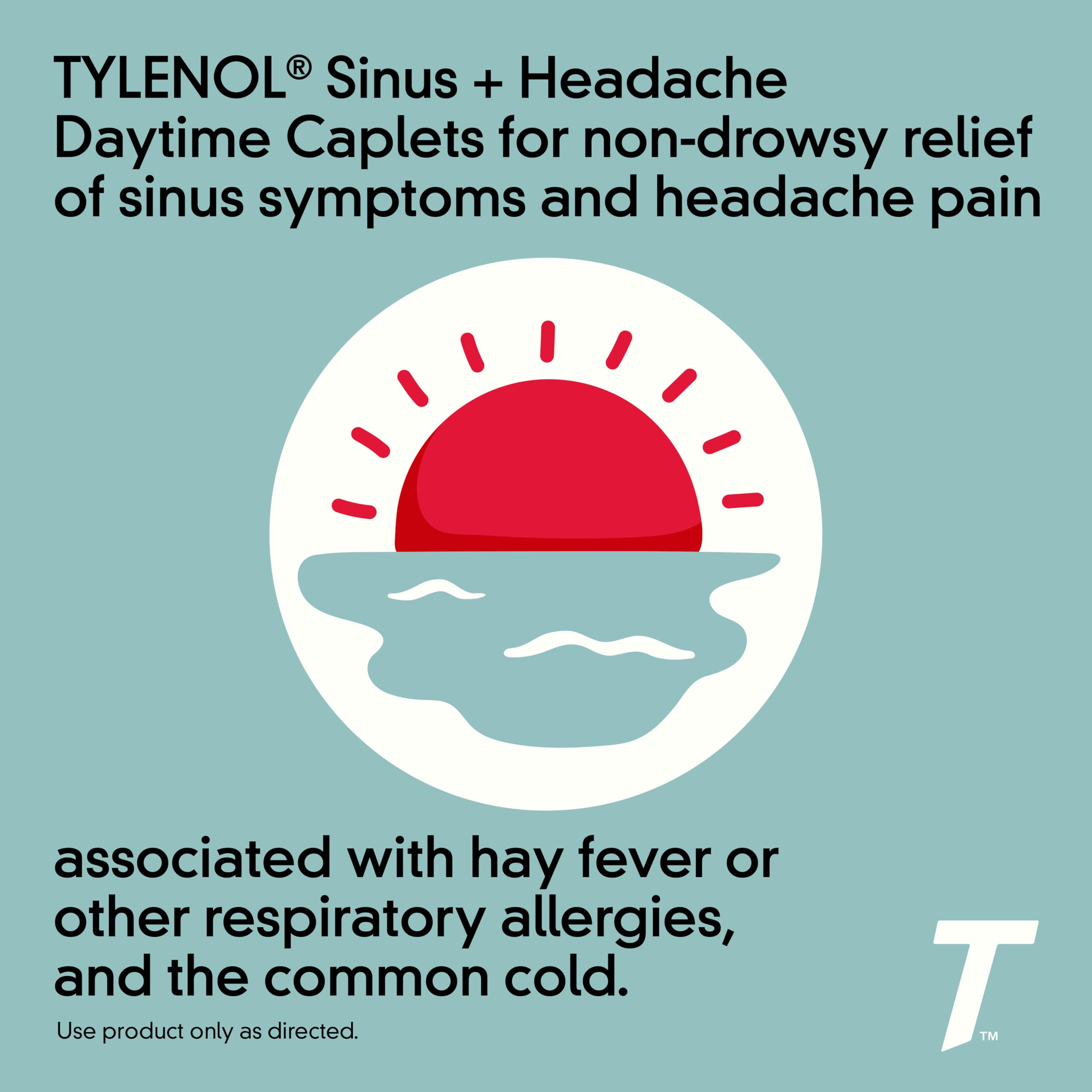 Close up of the Tylenol Sinus and Headache 24 count caplet box.