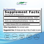 Eidon Ionic Minerals sulfur liquid concentrate product packaging label details