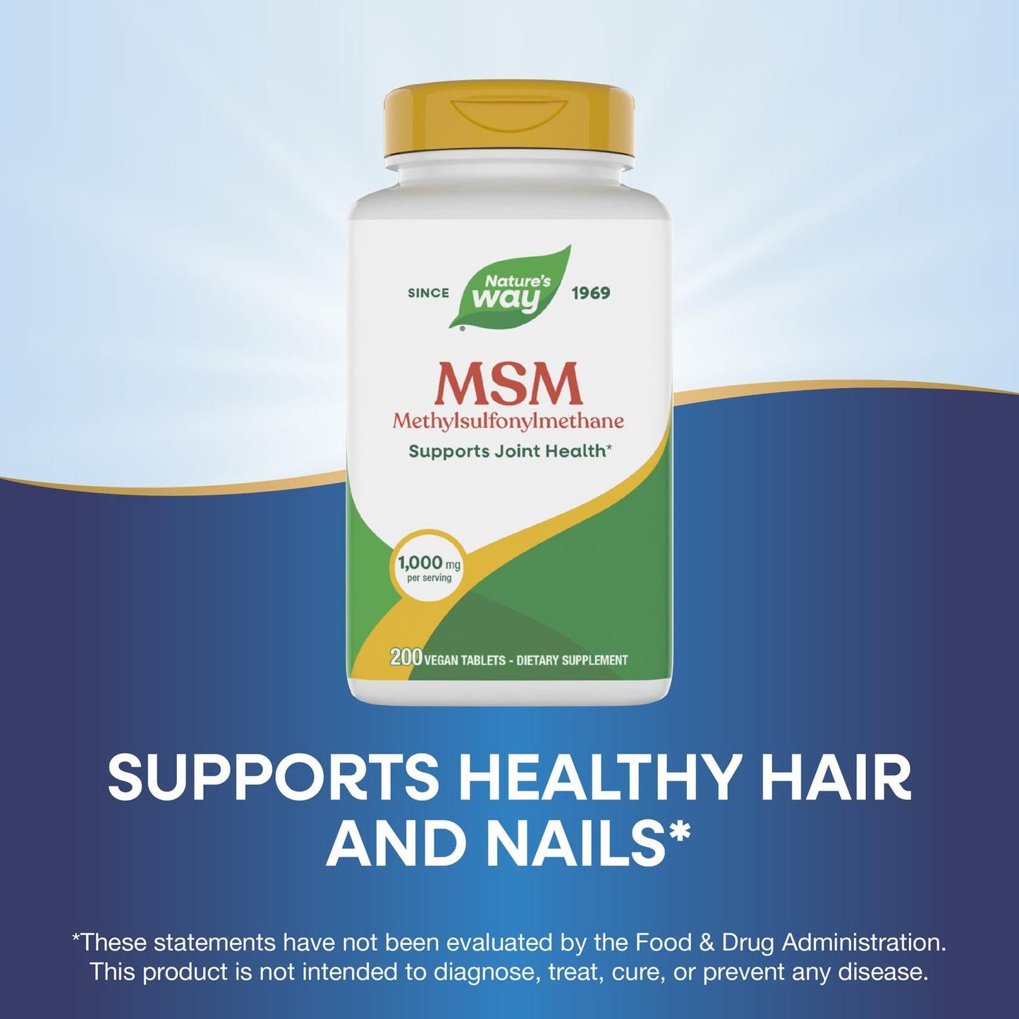 Nature's Way daily joint relief capsules dietary supplement nutritional facts panel closeup view