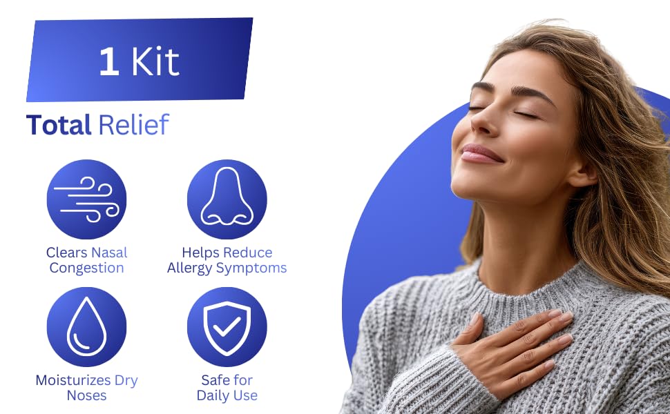 NeilMed nasal irrigation kit components laid out