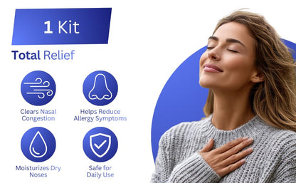 NeilMed nasal irrigation kit components laid out