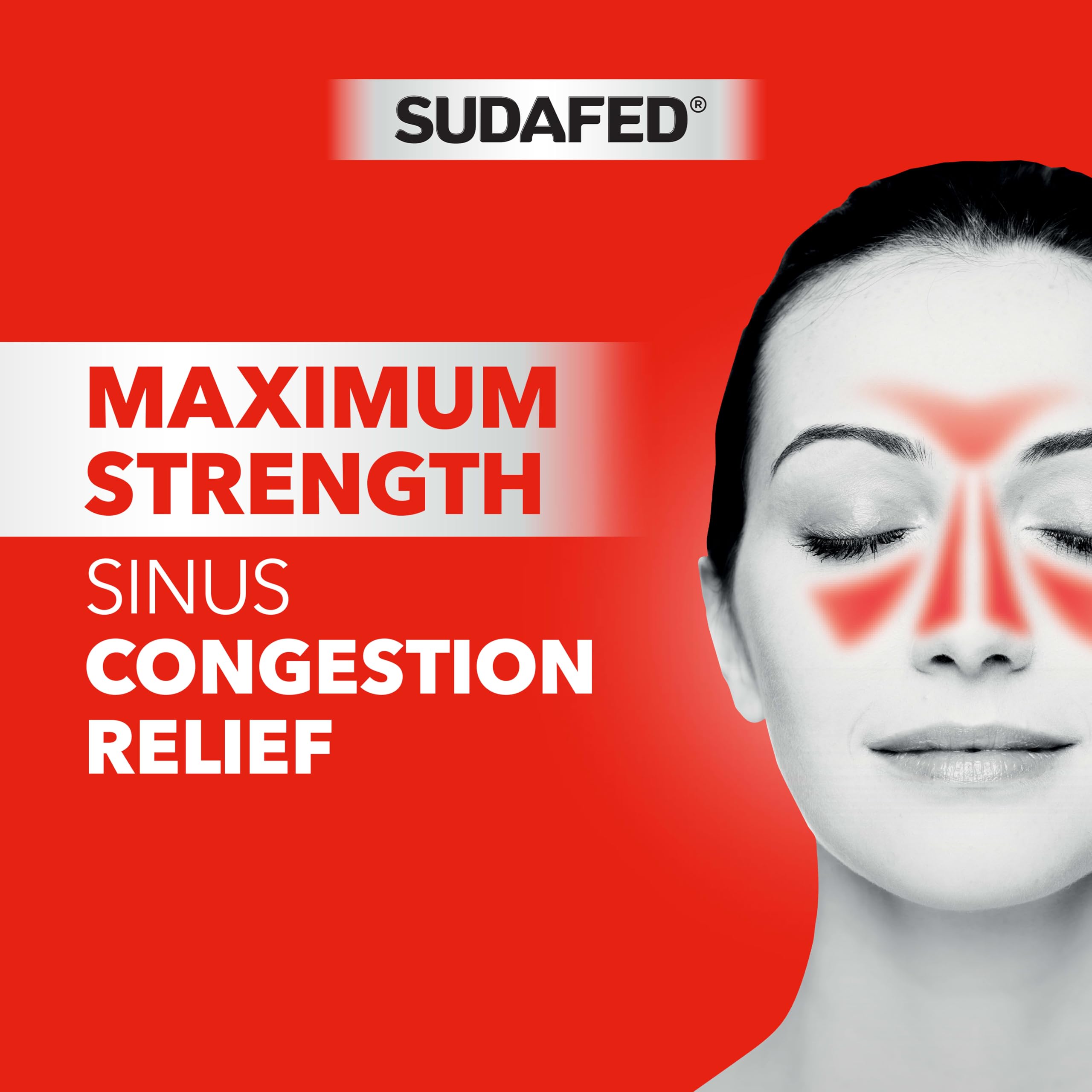 Back of Sudafed PE box with dosage and usage instructions