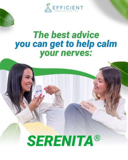 Serenita dietary supplement bottle packaging showing directions for use