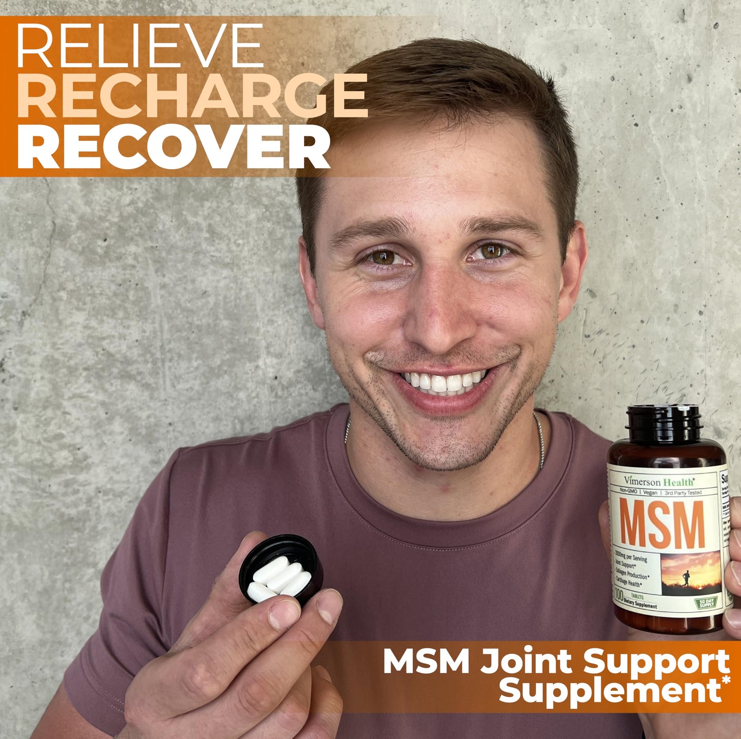 Premium plant-based bone and joint wellness supplement container highlighting vegan manufacturing
