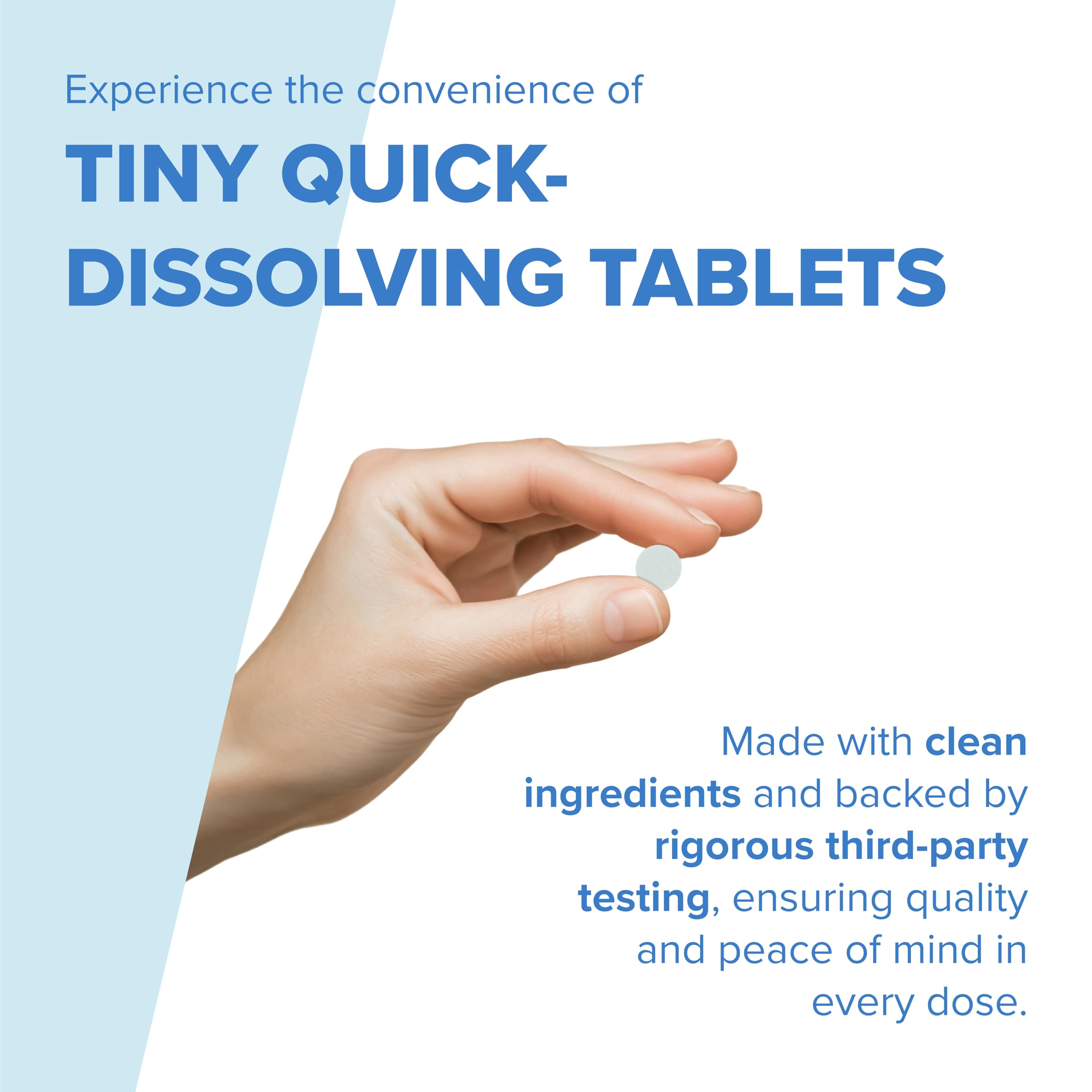 Superior Source L-Theanine 200 mg bottle showcasing the MicroLingual instant dissolve tablet feature