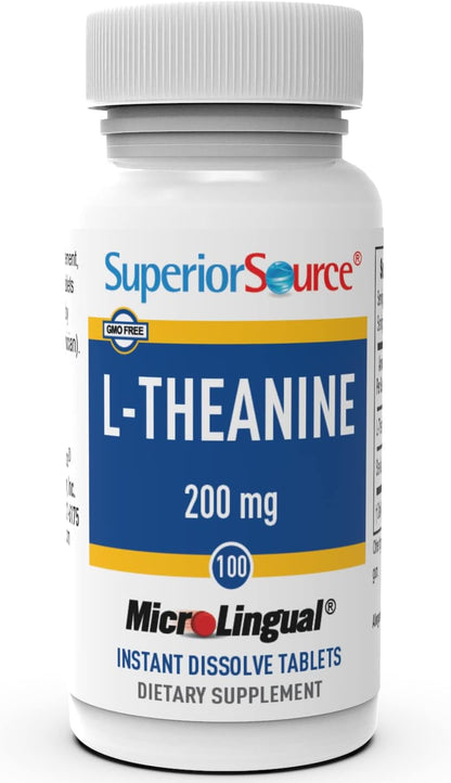 Side view of Superior Source brain health supplement highlighting the amino acid formula and clean ingredients