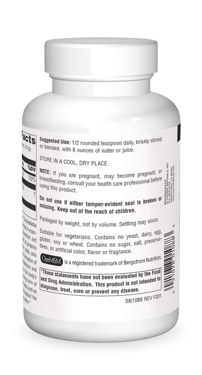 Source Naturals Methylsulfonylmethane dietary sulfur supplement powder packaging details