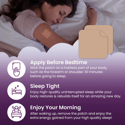 Rexez VIORY extra strength sleep aid patch packaging highlighting direct skin absorption technology.