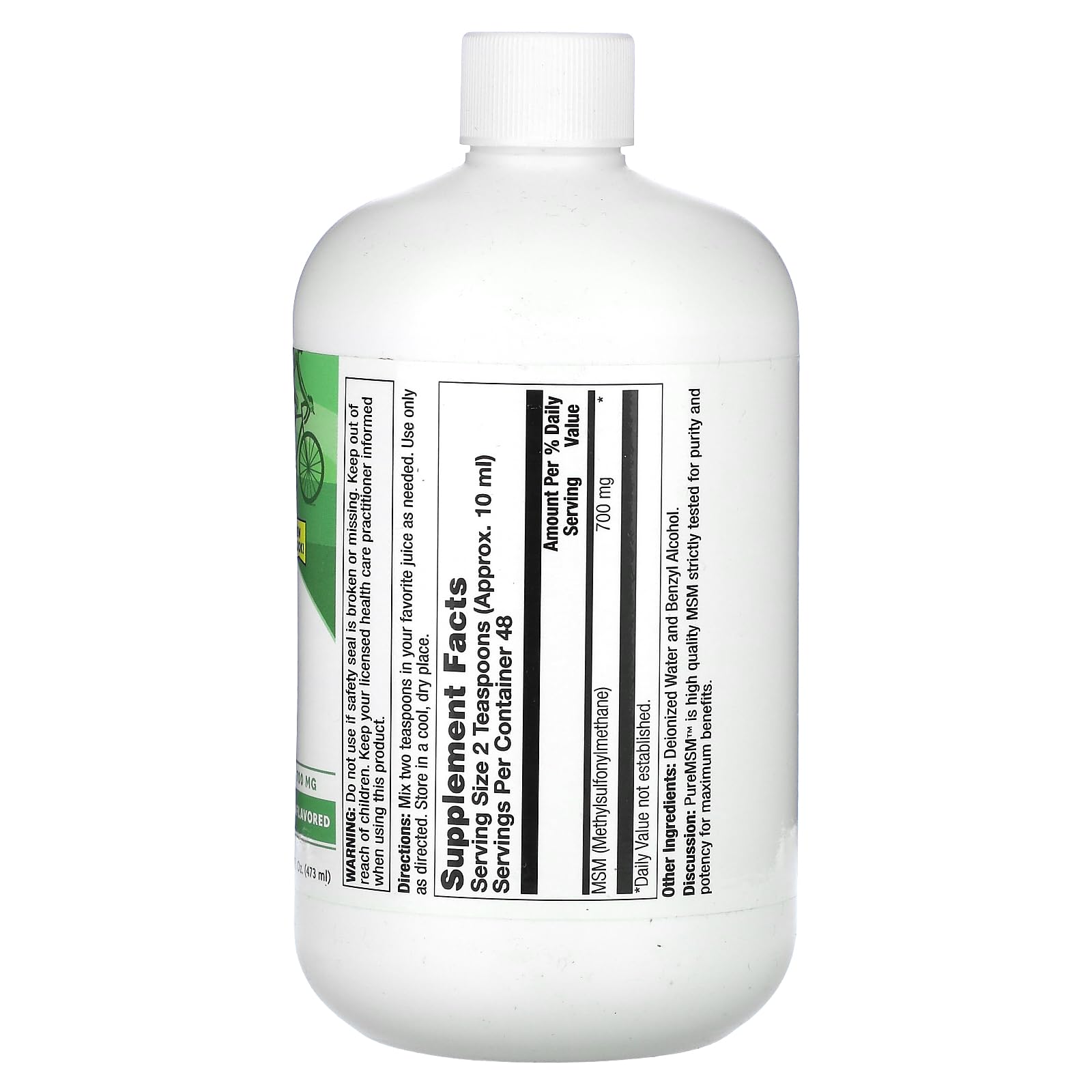 Unflavored liquid Methylsulfonylmethane supplement for Indian buyers looking for USA imported joint care