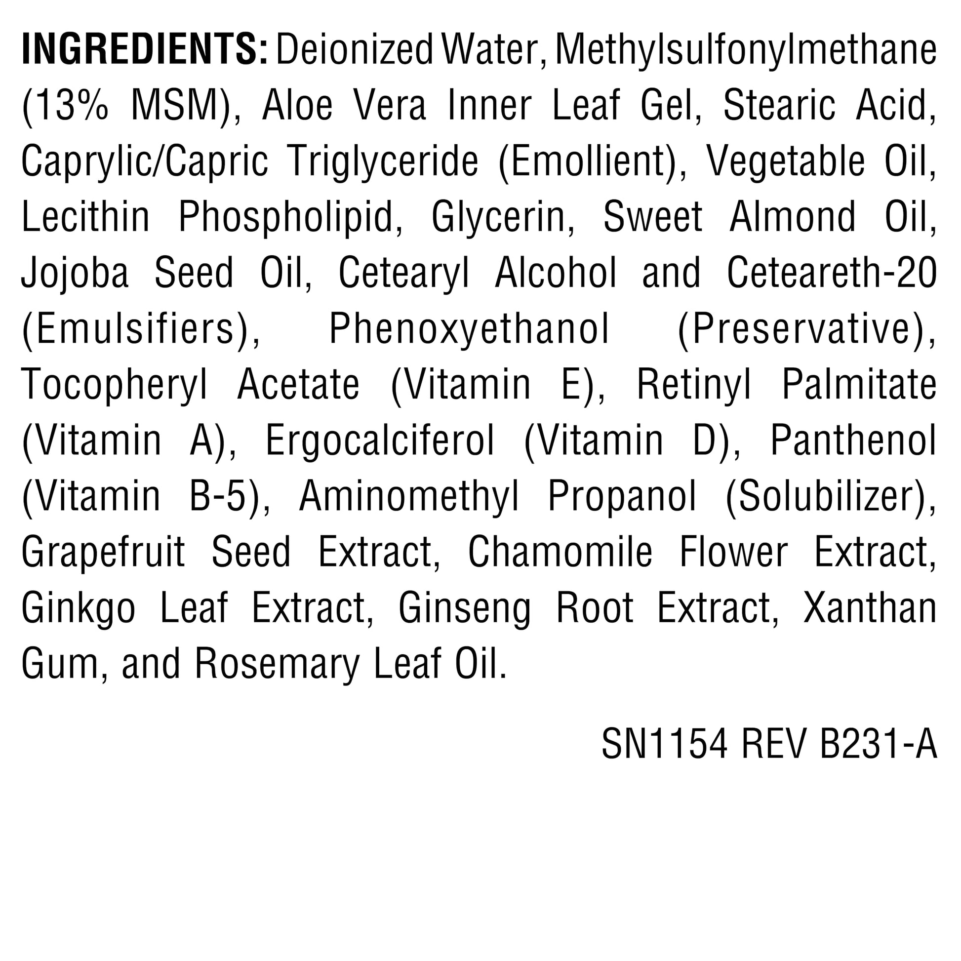 Source Naturals methylsulfonylmethane cream packaging displaying organic sulfur benefits.