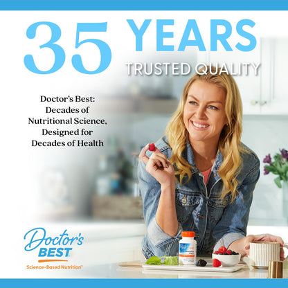 Authentic Doctor's Best beauty and wellness supplement bottle ideal for healthy hair density and strong nails