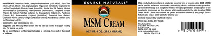 Source Naturals four ounce joint and muscle soothing cream application view.