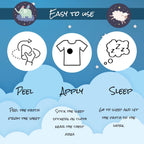 Authentic USA imported premium sleep assistance patches box back label instructions and safety information.