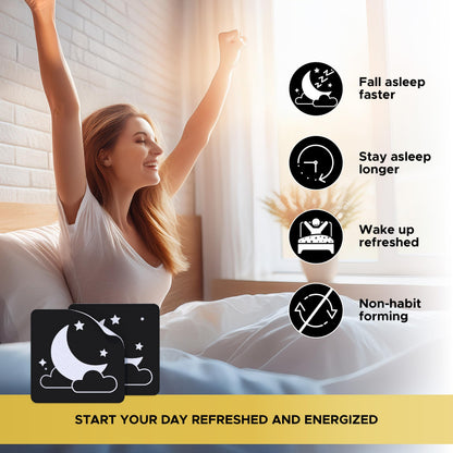 ECCO PURE sleep patches packaging showcasing natural ingredients and key benefits