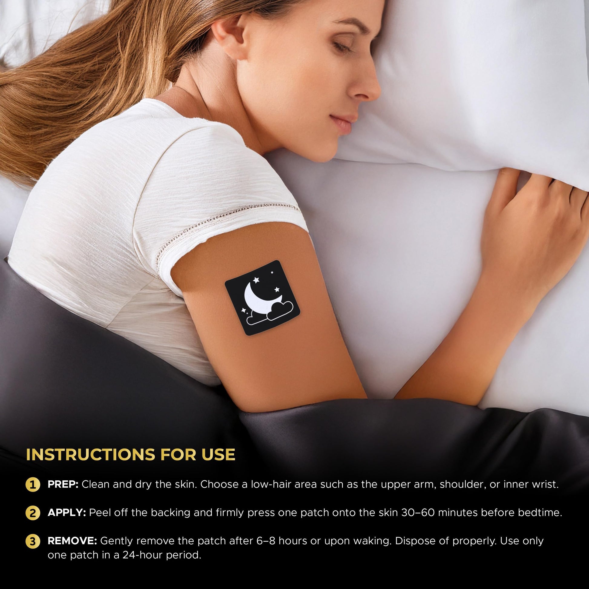 ECCO PURE adult sleep support patches showing thin and discreet wearable material