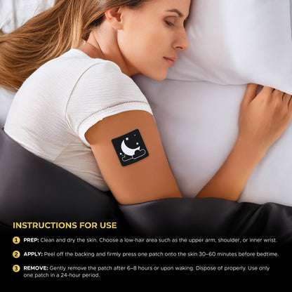 ECCO PURE adult sleep support patches showing thin and discreet wearable material