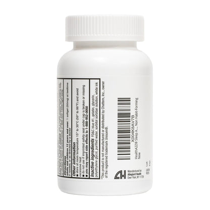 HealthA2Z occasional sleeplessness relief 200 count bottle standing upright