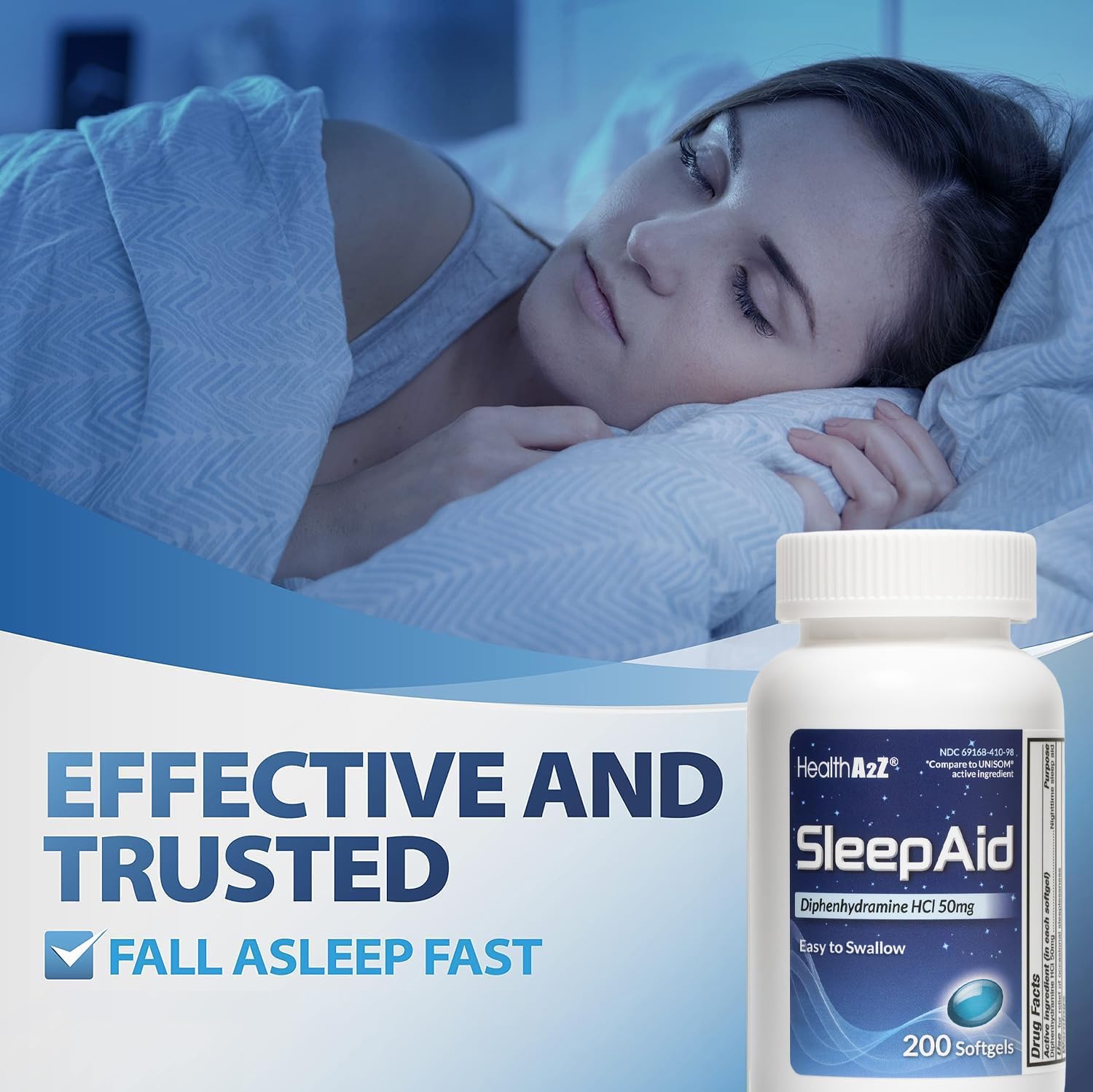 HealthA2Z maximum strength nighttime sleep helper softgels dosage directions