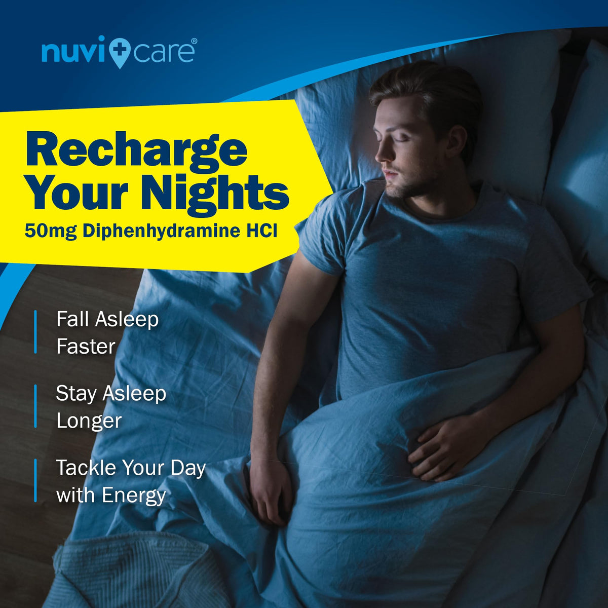 Close up look of the liquid filled softgels from the NUVICARE maximum strength sleep supplement