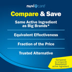 Full packaging view of NUVICARE 100 count maximum strength diphenhydramine sleep aids