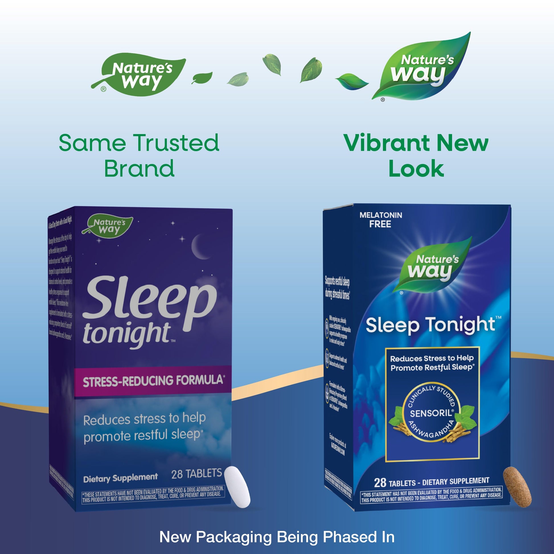 Nature's Way Sleep Tonight melatonin free sleep support supplement label details and benefits