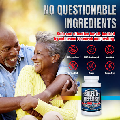 7 Lights Sulfur Defense 90 capsules packaging showing pure distillation details