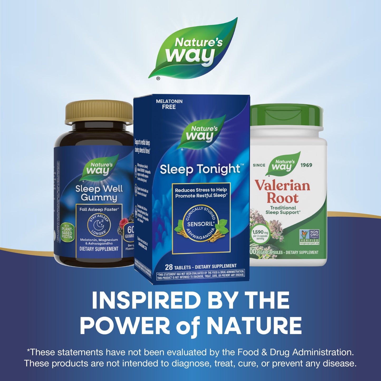 Nature's Way Sleep Tonight 28 count bottle showing directions for use and product information