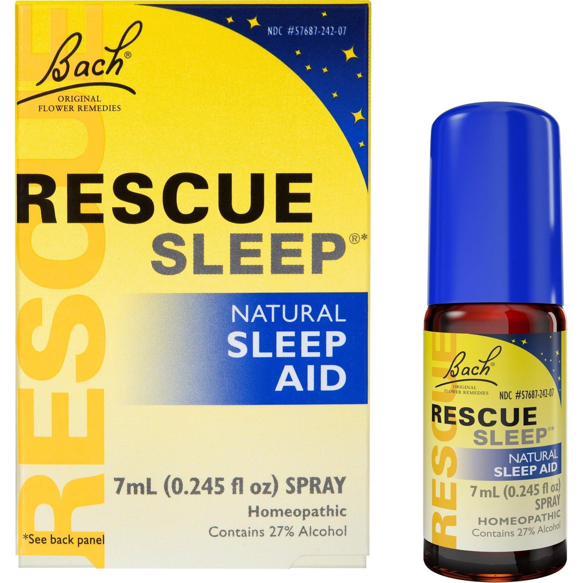 Close up of the nozzle on Bach RESCUE Sleep homeopathic flower essence spray for stress relief.