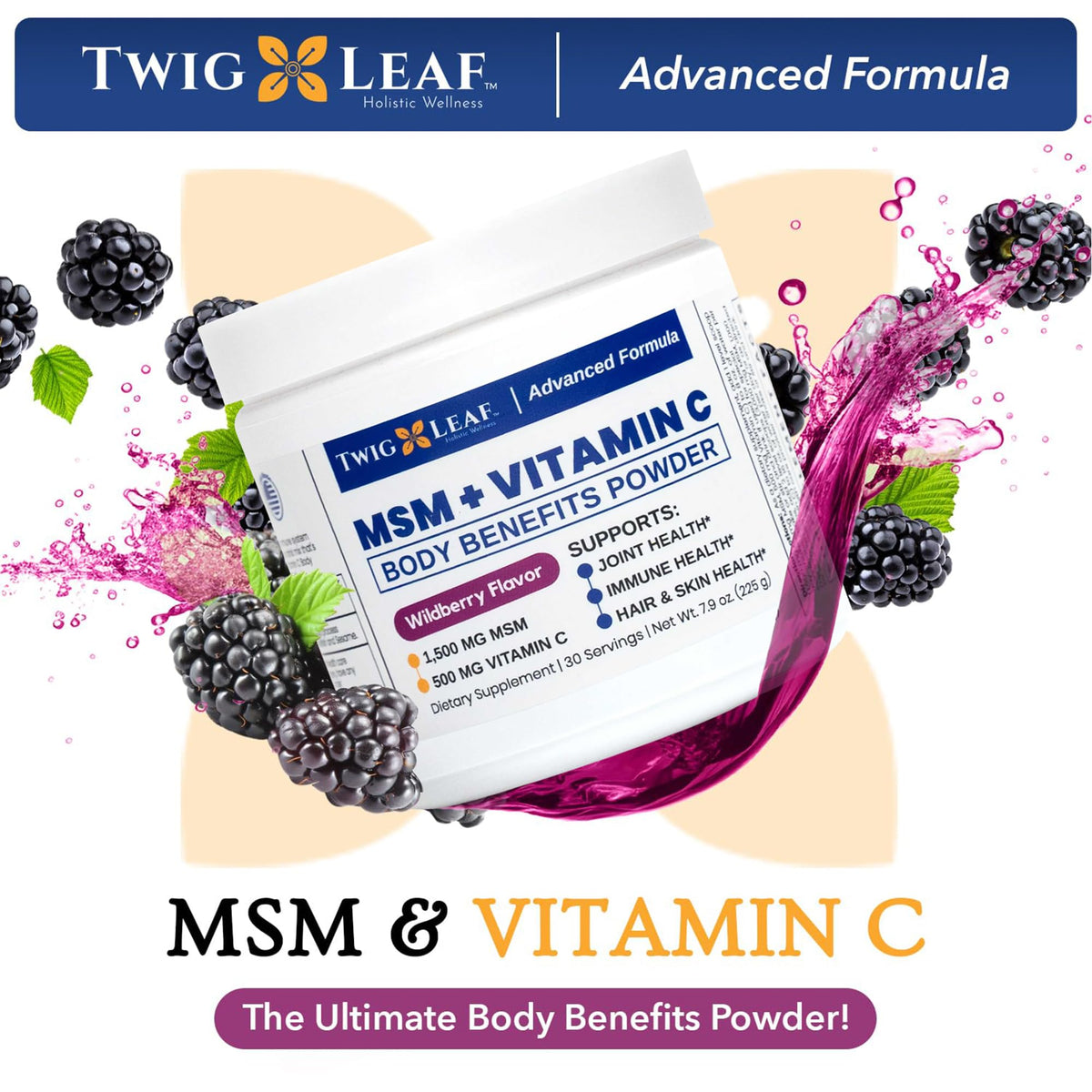 Twig & Leaf joint and hair support powder lifestyle view