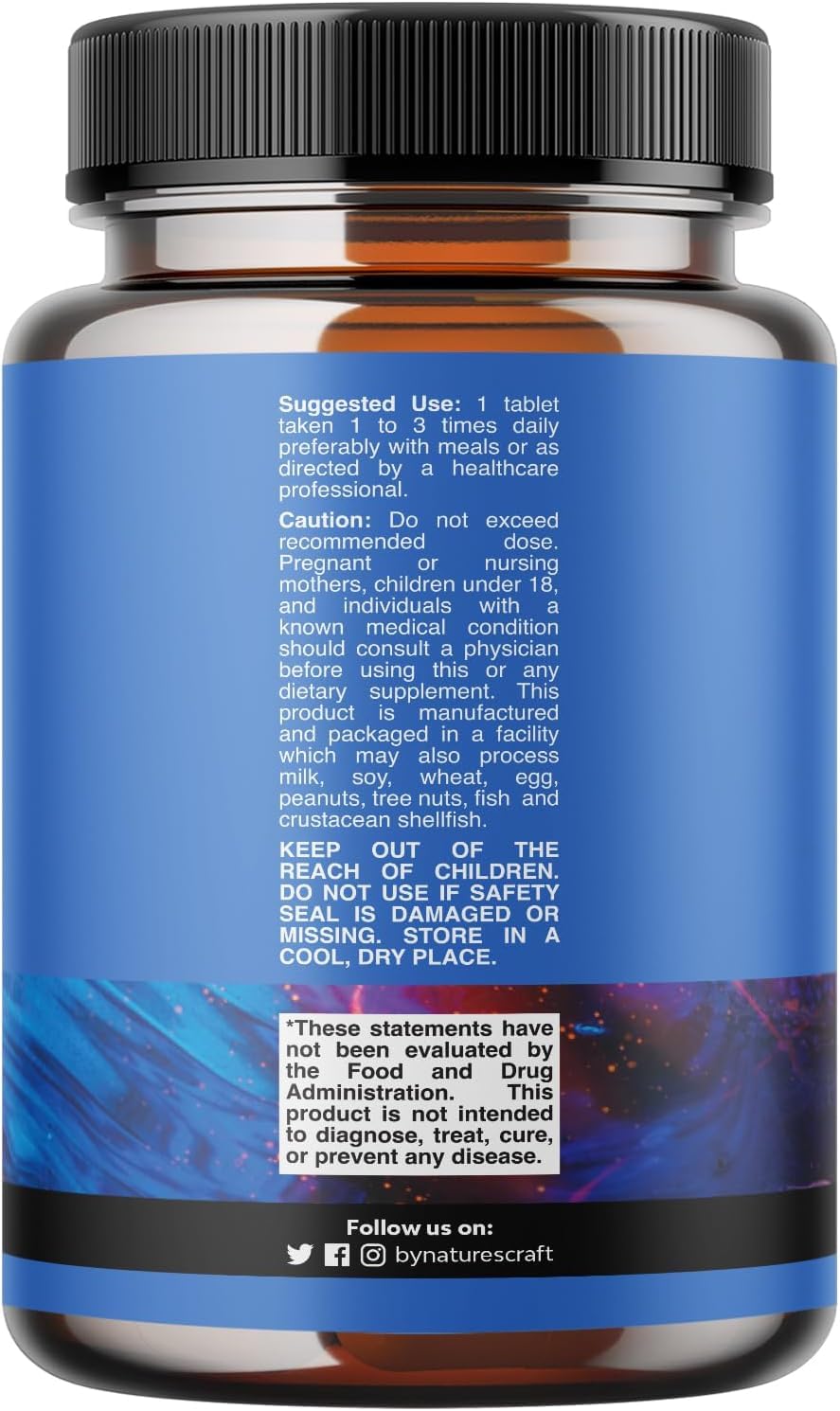 Nature's Craft methylsulfonylmethane maximum strength dietary supplement label details