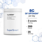 Supersmart OptiMSM joint comfort supplement bottle back view