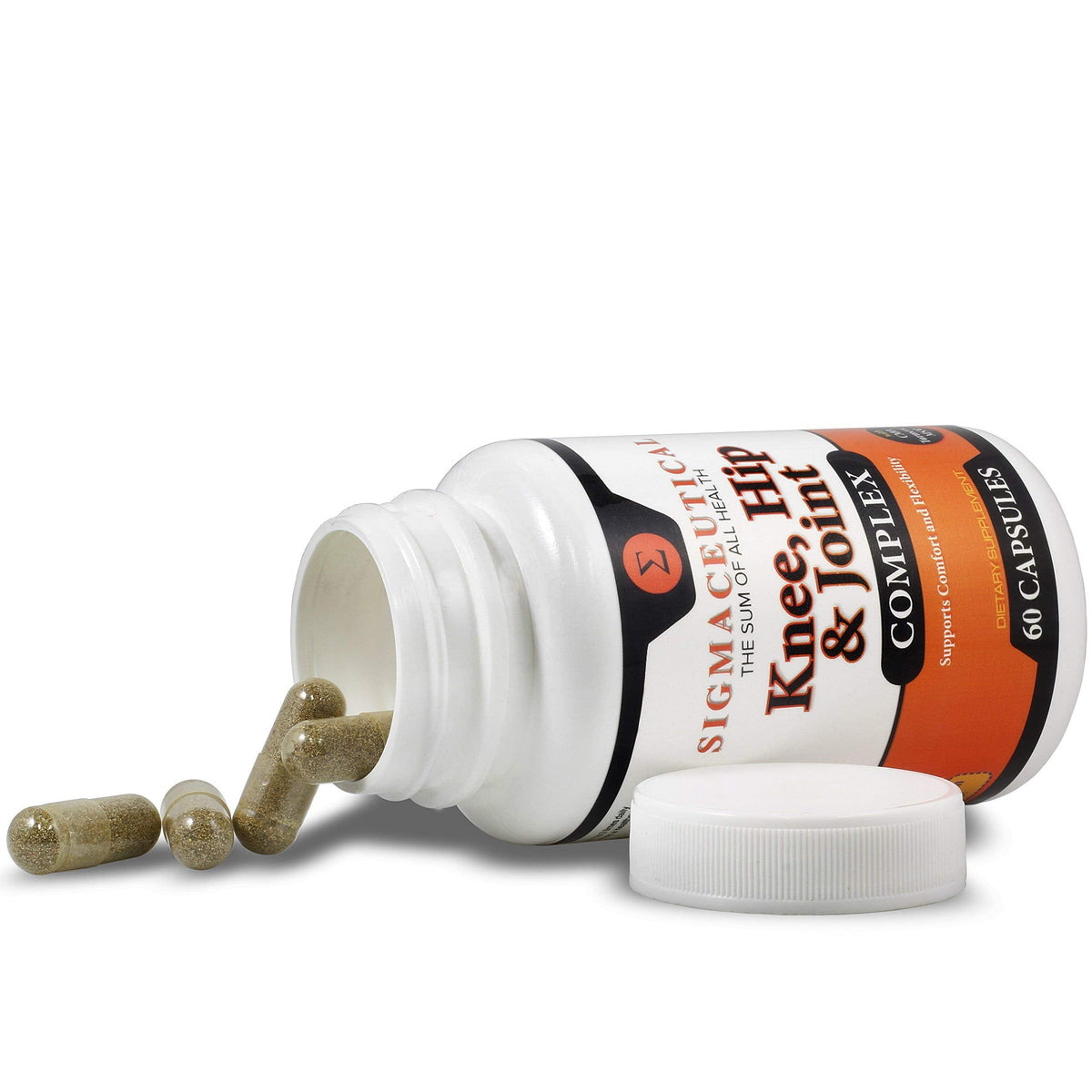 Sigmaceutical knee and hip joint complex bottle side profile