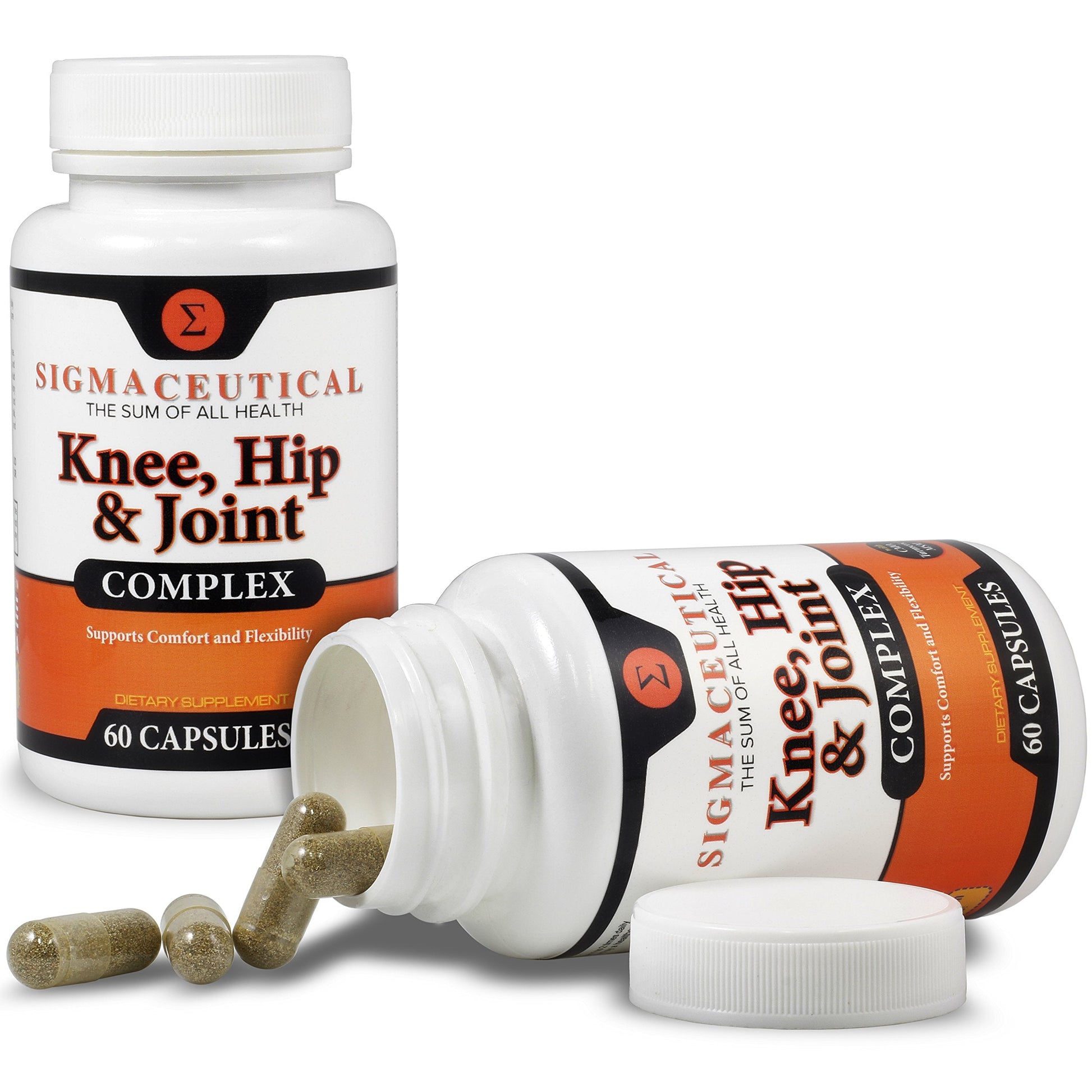 Sigmaceutical hyaluronic acid and MSM formula highlighting key benefits for flexible joints