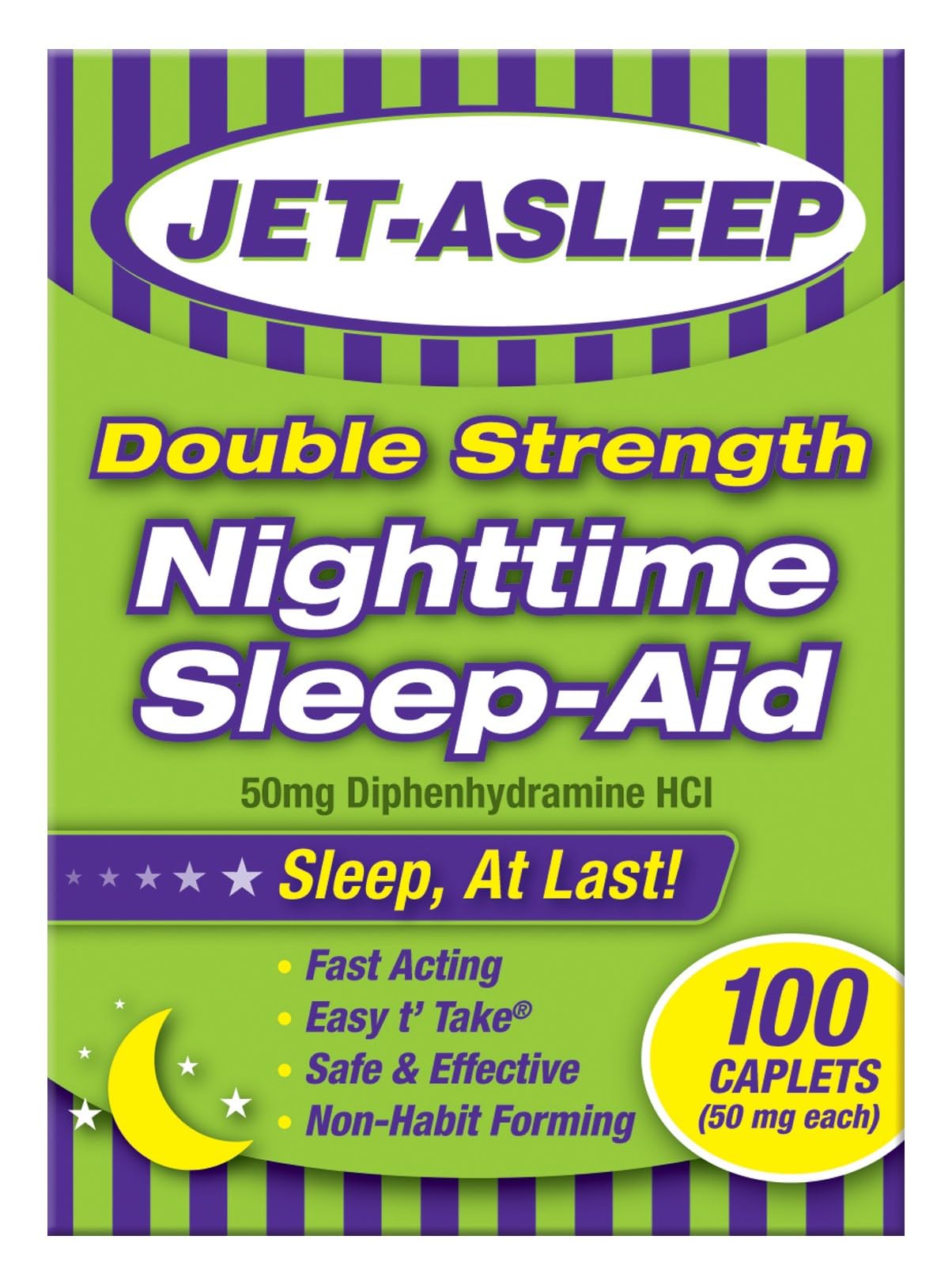 Top view of Bell Pharmaceuticals Jet-Asleep 100 Count bottle showcasing the secure child-resistant safety cap design.