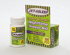 Full packaging display of Bell Pharmaceuticals Jet Asleep Double Strength 100 Count for adult occasional sleeplessness support.
